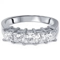 thumbnail image 4 of Pompeii 2ct Princess Cut Diamond Wedding Anniversary Ring Womens Band 14k White Gold, 4 of 4