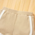 thumbnail image 4 of Fesfesfes Newborn Infant Baby Girls Summer Solid Ribbed Strap Tops+ Shorts Outfits Set, 4 of 9