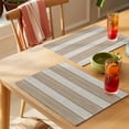 thumbnail image 4 of Brown Ombre Wooden Placemats Set of 12 Farmhouse Retro Khaki Wood Place Mats Indoor Wipeable Table Mats Washable Cloth Dining Table Placemats for Kitchen Holiday Party Home Decor 13x19 Inch, 4 of 9