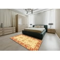 thumbnail image 4 of Ahgly Company Indoor Square Abstract Orange Oriental Area Rugs, 5' Square, 4 of 6