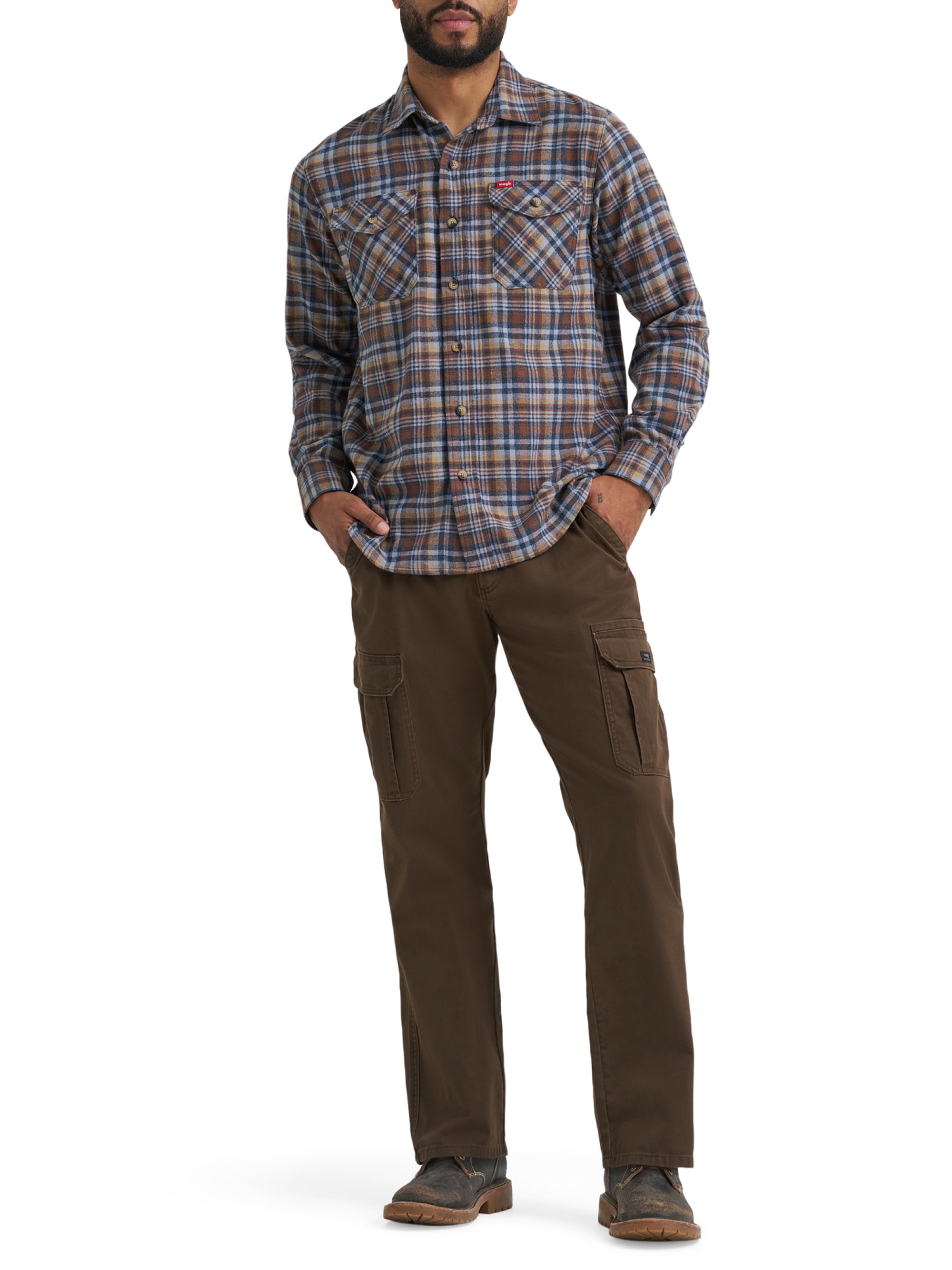 Wrangler Men's and Big Men's Relaxed Fit Cargo Pants With Stretch