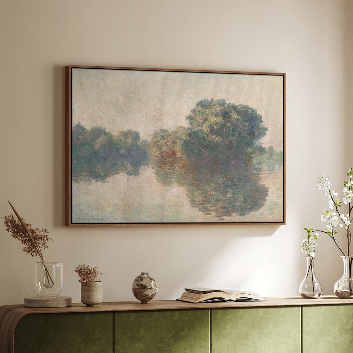 Vintage Landscape-XXXVII By Wexford Home Framed in Walnut Wood Gallery Wrapped Canvas 17 in. x 25 in.