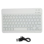 KAUU Wireless Bluetooth Keyboard 10in with RGB Backlight Square Keycap for Phone TabletWhite Thai