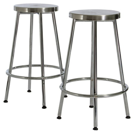 Mayworth Chrome Backless Bar Stools 2 Pack Mayworth Chrome Backless Bar Stools 2 Pack