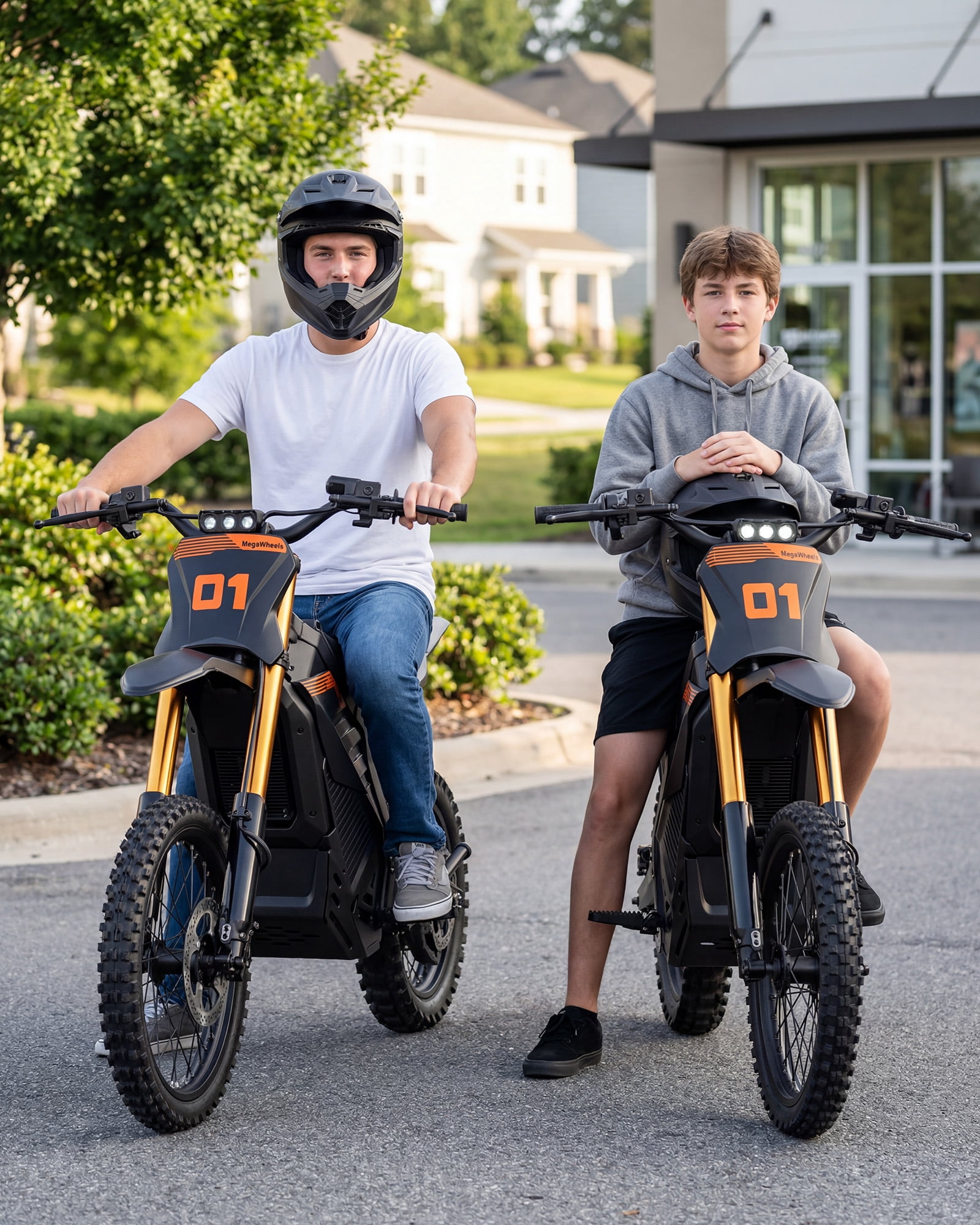 GOLUCKY Electric Dirt Bike for Teens Age 13+, 6000W Peak , 42MPH & 72 Miles Electric Mountain Bikes, 60V/30AH Battery, 14"/17" off-Road Tire, Full Suspension Mountain off-Road E Dirt Bike