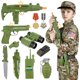 thumbnail image 1 of Disfraz militar para niños, de soldado, para Halloween, talla L, 8-10 años, 1 of 7