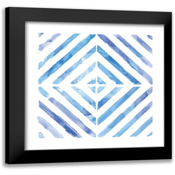 Nan 12x12 Black Modern Framed Museum Art Print Titled - Linear Kaleidoscope II