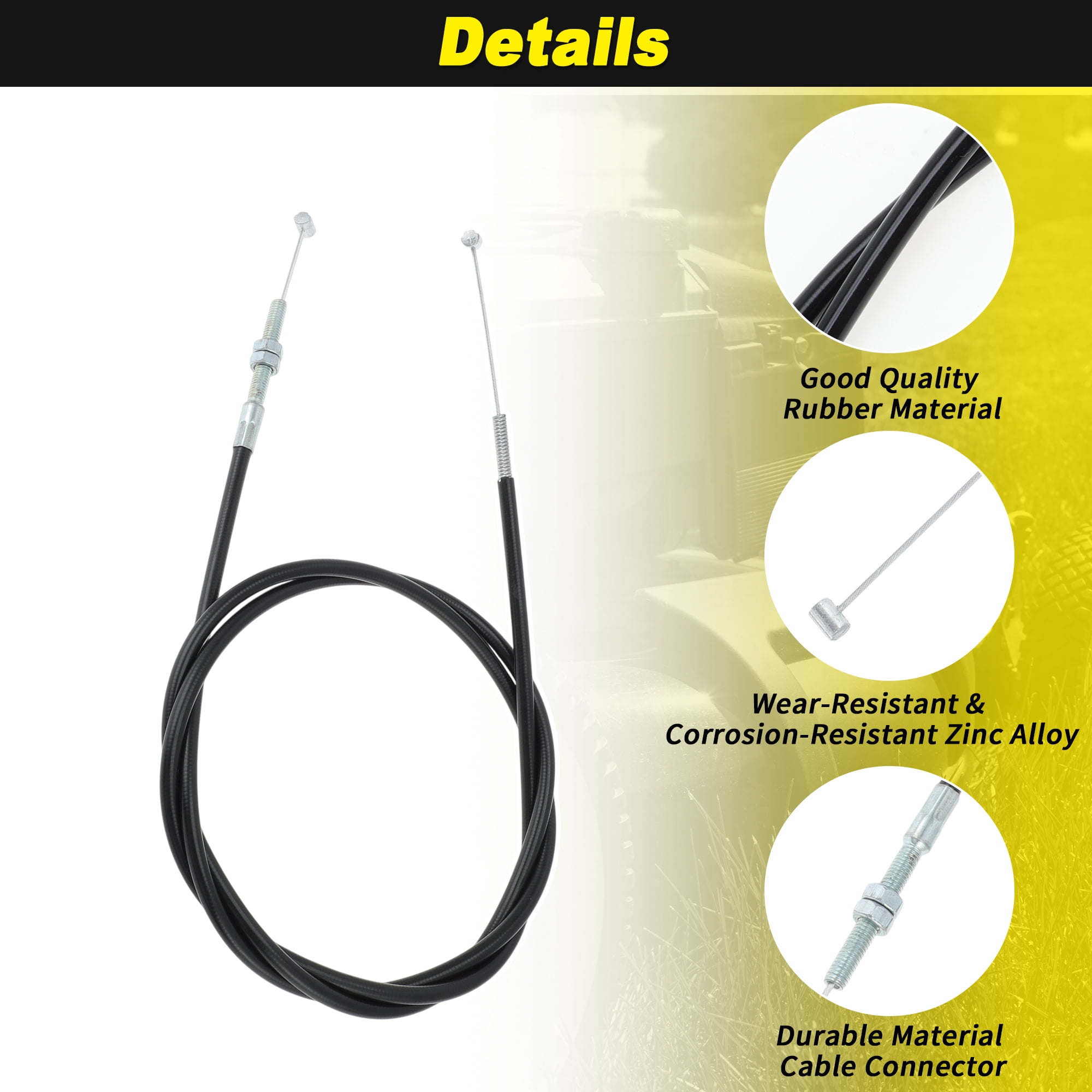 Unique Bargains Lawn Mower Throttle Cable for Honda Models with Brake Cable Replacement