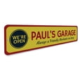 thumbnail image 3 of Open Garage Novelty Sign, Metal Wall Decor - 4x18 inches, 3 of 4
