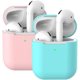 thumbnail image 1 of Funda de silicona para Apple AirPods 2 y 1, funda para AirPods Funda de silicona Protección a prueba de golpes (AirPods 2, rosa + verde menta), 1 of 2