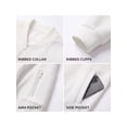 thumbnail image 5 of GIRUNS Mens Bomber Jacket Lightweight Casual Varsity Fall Winter Jackets Zip-Up Outerwear Coat White 2XL, 5 of 8
