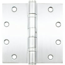Heavy-Duty Commercial Grade Ball Bearing Hinge, Non-Removable Hinge, 5 Inches, Square Corner, .145 Gauge, Satin Chrome by Stone Harbor Hardware