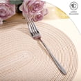 thumbnail image 5 of Mrehloy 14 x20 inch Oval Braided Placemats Set of 6,  Table Mats for Dining Tables Washable Heat Resistant Boho Place Mats for Daily ,Beige, 5 of 7