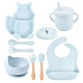 thumbnail image 3 of Mistaha Vaisselle en silicone pour Écureuil Tacheté Ensemble de Compléments Alimentaires pour Bébé Fourchette Cuillère pour Bébé silicone Intégré, 3 of 6