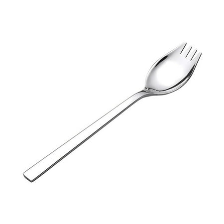 

1 Pc Kitchen Natural 304 Stainless Steel Salad Dinner Serving Spoons Long Handle and Heavy Duty Spork(Big Size)