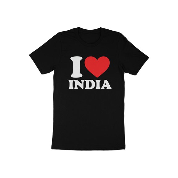 Cool I Love India Independence Day Patriotic Travel Gift T-Shirt Indian Citizen Resident Visitor Truism Presents Tshirt