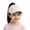 Beige, variant on ,Kids Outdoor Casual Half Dome Visor Hat Solid Color Curved Brim Ponytail Cap,Purple,One Size