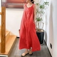thumbnail image 3 of Chouyatou Women's Summer Casual Sleeveless Cotton Sun Dress Maxi Tunic Tank Beach Dress with Pocket, 3 of 4