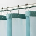 thumbnail image 3 of DAINTY HOME COMPLETE 2 IN 1 WAFFLE WEAVE HOTEL Spa Style Fabric Shower Curtain Snap On/Off Waterproof Detachable Liner Set, 72 inch wide x 72 inch long in Aqua, 3 of 9
