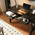 thumbnail image 2 of Home Office Writing Desk In , 2 Drawers, Robust X Brace Legs -colored With Useful Stable Frame, 2 of 3