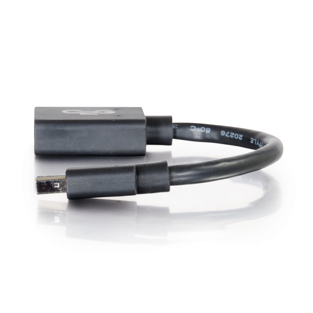 Cables To Go 54303 6 in. Mini DisplayPort Male to DisplayPort Female Adapter Converter, Black