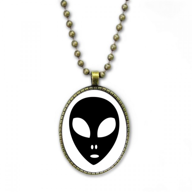 Universo monstruo alienígena Cabeza retrato Collar Colgante de cadena vintage Colección de joyas colgantes Unbranded M