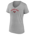 thumbnail image 2 of Women's Heather Gray Tampa Bay Buccaneers Team Arc V-Neck T-Shirt, 2 of 3