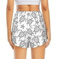 thumbnail image 4 of Uemuo Sea Turtle Pattern Women's Athletic Shorts High Waisted Running Shorts with Liner Pockets Gym Elastic Workout Shorts-, 4 of 9