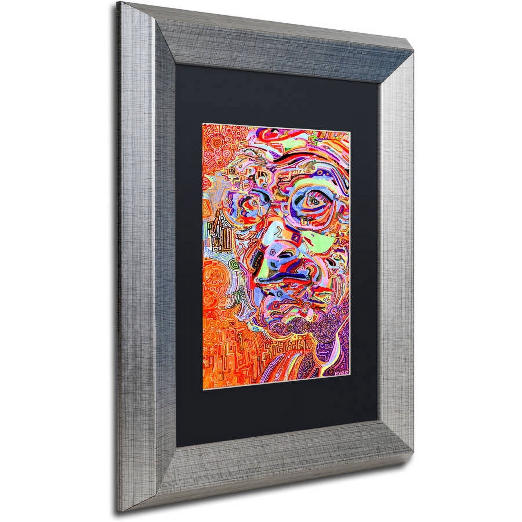 Trademark Fine Art "Chairman Of A 1966 Draft Board" Canvas Art by Josh Byer, Black Matte, Silver Frame