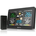 thumbnail image 1 of Geevon Weather Station Wireless Indoor Outdoor Thermometer, Large Color Display Digital Forecast Station Weather Thermometer with Barometer, USB Charging Port and Adjustable Backlight, 1 of 10