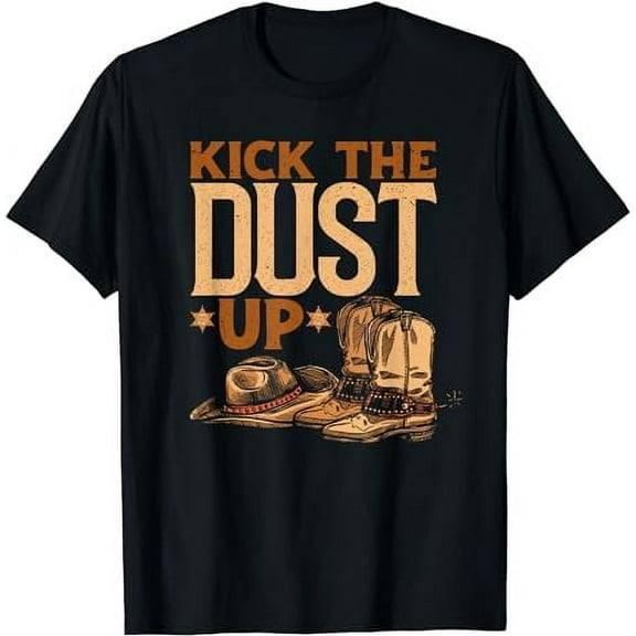 Kick The Dust Up - Vintage Cowboys Western Line Dancing T-Shirt