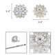 thumbnail image 4 of Pendientes de tuerca con forma de flor nupcial de circonia cúbica completa de 15mm para mujer y niña, regalo de joyería para el Día de San Valentín/día de la madre/Navidad, 4 of 5
