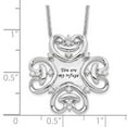 thumbnail image 4 of 925 Sterling Silver Cable Fancy Necklace Chain Sentimental Expressions CZ Antiqued You Are My Refuge 18in. 18 inch, 4 of 6