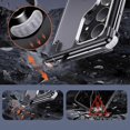 thumbnail image 4 of for Samsung Galaxy S24 Case with Invisible Magsafe Kickstand, Bezel Less Frameless Metal Slim Hard Ultra Thin Shockproof Case with Ring Holder, Magnet, 4 of 5