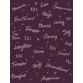 thumbnail image 3 of Chanasya Friends Forever Gift Throw Blanket - Super Soft Plush Fleece Laugh Hug Smile Joy Comfort Love Memories Best Friend Forever Gift Throw- for Women Men (50x65 Inches) - Aubergine Blanket, 3 of 3