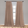 thumbnail image 5 of Ambesonne Cow Print Curtains, Cattle Skin with Spot, Pair of 28"x95", Pale Yellow Brown, 5 of 5