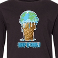 thumbnail image 4 of Inktastic Keep It Cool Melting Earth Ice Cream Cone Long Sleeve Youth T-Shirt, 4 of 5
