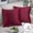 Mehroon, variant on Dream Living Pack of 2 Velvet Throw Pillow Covers 18x18 Inch Soft Solid Decorative Square Set Fall Cushion Case for Couch Sofa Bedroom, Mehroon