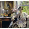 thumbnail image 2 of Melchers, Gari 27x26 Gold Ornate Wood Framed with Double Matting Museum Art Print Titled - Nellie Kabel, 2 of 4