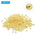 thumbnail image 3 of Uxcell 5mm 18K Gold Filled Spacer Beads for Jewelry Making, 260 Pack Metal Round Beads Brass Beads, Golden, 3 of 6