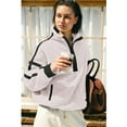 thumbnail image 3 of PUWEI Women's Fleece Sherpa Pullover Oversized Half-Zip Sweatshirt Warm Fuzzy Sweater with Pockets, 3 of 7