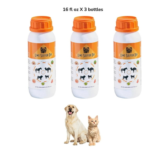 Healthy Paw Life: Baño de Azufre y Lima - Cuidado de Mascotas para la Piel Seca y con Picazón - Fórmula Extrafuerte - Solución Segura para Perros, Gatos, Cachorros, Gatitos y Caballos