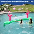 thumbnail image 2 of SCS Direct Giant 12ft Long Inflatable Flamingo Pool Volleyball Net w Ball Set - Fun Swimming Pool Float Game for Kids or Adults, 2 of 6