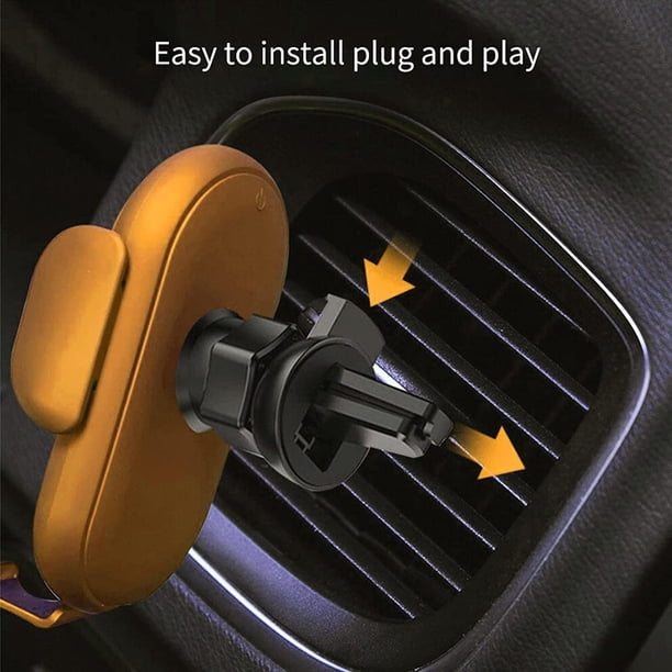 Cargador inalámbrico para coche inteligente, soporte para teléfono con detección automática, soporte para cargadores de coche, carga rápida Qi 10W