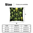 thumbnail image 5 of Alien Velvet Throw Covers Pillow Inserts - Set of 2 Decorative Pillows with Unique Patterns for Home Decor, Couch, Bed - 16x16, 18x18, 20x20 Inches - Soft & Cozy Cushion Inserts, 5 of 6