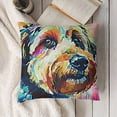 thumbnail image 3 of YINGXI Cute Pet Goldendoodle Frise Dog Pattern Throw Pillow Covers Linen Cushion Cover Cases Pillowcases Sofa Home Decor 18x18in, 3 of 5