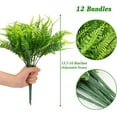 thumbnail image 2 of 12 Bundles Artificial Ferns for Outdoors Fake Boston Fern Large Greenery Plants UV Resistant Faux Plastic Plants Shrubs for Garden Front Porch Window Box Indoor Outdoor Decoration, 2 of 4