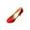 Red, variant on Women's Fashion Casual Spring And Summer New Round Toe Shallow Mouth Slip-On Shoes High Heels Red Size 8.5