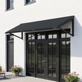 thumbnail image 2 of BACKYARD BEAUTIFUL Metal Awning 80" x 36", Front Door and Window Canopy with Powder-Coated Frame, Weather Resistant Sun and Rain Shelter for Patio, Entrance, Porch and Balcony, Dark Gray, 2 of 9