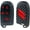 carbon fiber red, variant on Key Fob Cover for Dodge Accessories 5 Button Key Fob Case for Dodge Charger Challenger Dart Durango Journey Replacement Remote Control 3 4 5 Buttons Key Fob Shell (Bright Red Design, 1 PC)